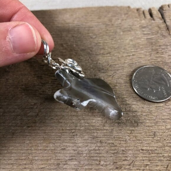 Texas Agate Wire Wrapped Necklace Pendant - Picture 2 of 4
